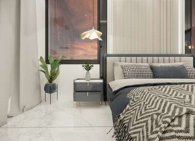 Serene and stylish—where comfort meets elegance. ✨ #BedroomGoals #InteriorDesigner