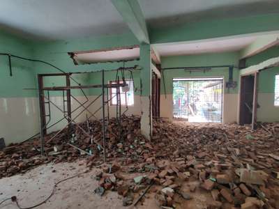 Brick work demolishing at Govt W&C Hospital Kozhikode