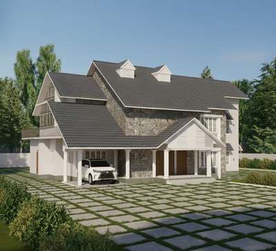 Residence design at Kothanalloor,
 proposed by team feel space architects.