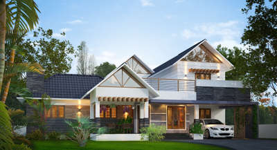 #KeralaStyleHouse #ElevationHome #creatveworld #slopedroof