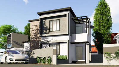#3d  #elivation #exteriordesigns  #Kozhikode  #architecture_minimal #HouseRenovation  #budgethouses  #budjethome
