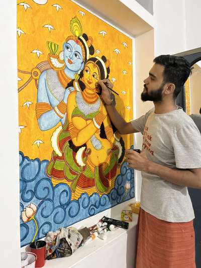 mural painting 🌼
kerala traditional mural #muralpainting #muralpaintingonwall #AcrylicPainting