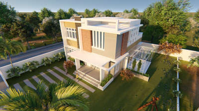 Top View House Design #HouseDesigns #ContemporaryHouse #LandscapeDesign