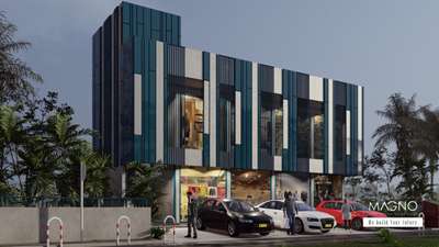 #magno  #modernhome  #exteriordesigns  #ElevationHome   #modernhome  #keralahomedesignz  #exterior  #commercial_building