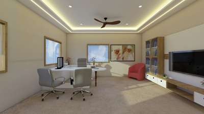 #officedesign #3d #modernhouses #tvunit #partitiondesign #sunlight