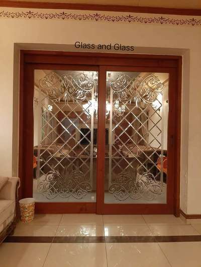 double door designing glass to glass
