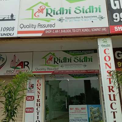 Shree Ridhi Sidhi Construction and Associates TDI City Kundli for residential building construction Painting and investment purposes plots  7428052392