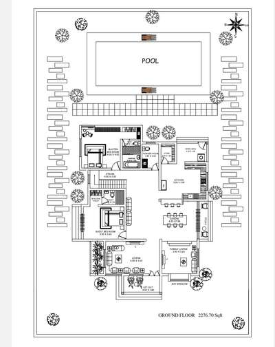 floor plan #CivilEngineer #engineeringlife #engineer #civilconstruction #groundfloorplan #baywindow #courtyardhouse