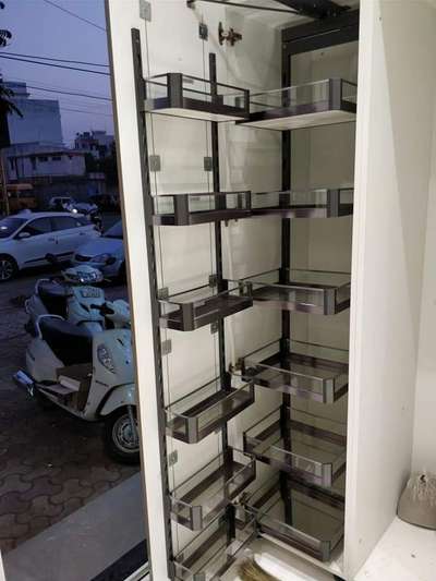 modular kitchen glass pantry