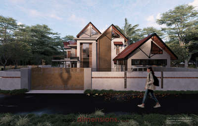 “The Tranquil House”

A Tropical House in Kothamangalam.
Area: 3400sqft

Nestled in the lush greenery of Kothamangalam, Kerala, a tropical house emerges as a sanctuary where privacy and nature blend into one harmonious experience. Designed with deep respect for the land and climate, the house reflects the essence of tropical living-open to the rhythms of sun and wind, yet sheltered enough to provide comfort and intimacy.  The house is carefully oriented to capture the maximum sunlight throughout the day. Wide openings, skylights, and strategically placed courtyards allow daylight to filter deep into the interiors, reducing dependence on artificial lighting. The soft golden glow that travels across the rooms not only illuminates but also enlivens the spaces, making them dynamic and ever-changing as the sun moves across the sky.  #architecturedesign   #Architect  #architectsinkothamangalam  #KeralaStyleHouse  #kothamangalam  #tropicaldesign  #renderingservices    #muvattupuzha  #adimali