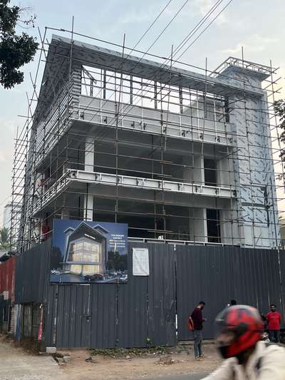 Panel application progressed #paravattani #acp_cladding #acpwork #acpsheet #Thrissur