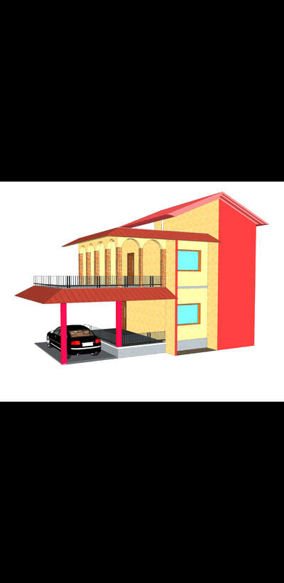 *3D Model*
To erect 3D model from the given plan.
Mention details to be added, if any.