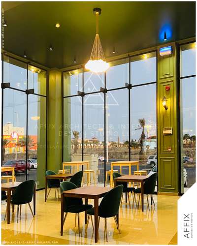 The perfect brew deserves a the perfect setting. From bold green to expansive glass views, ample natural lights and sleek furniture's and a cozy vibe create a heaven for café enthusiasts. Sip, relax, repeat. #Architect  #architecturedesigns  #Architectural&Interior  #Architectural&nterior  #architecture_hunter  #best_architect