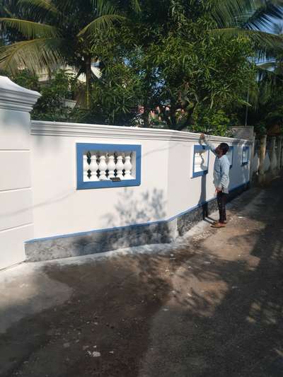 compound  wall painting work at Ernakulam
