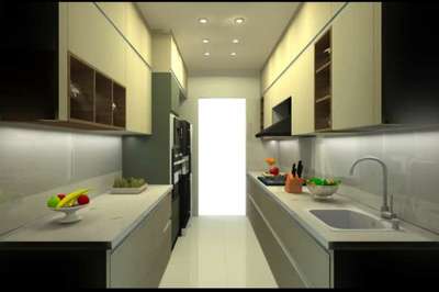 Parallel Kitchens with Washing Machine and Dishwasher.