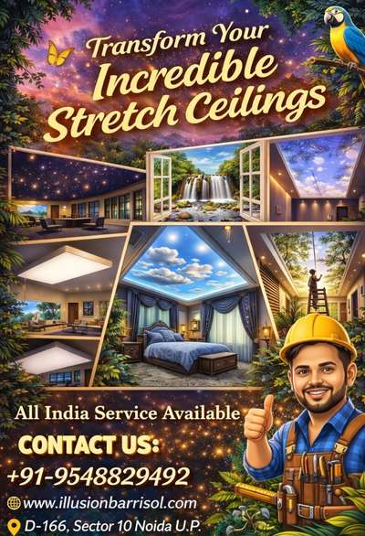 Transform Your Space Now | Illusion & Barrisol
From starry skies to open landscapes — bring your imagination to life with Incredible Stretch Ceilings.
Seamless finish. Stunning visuals. Luxury Feels.
All India Service Available
📩 DM us now to upgrade your space
#stretchceiling #interiordesign #homedecor #explorepage #viralreels