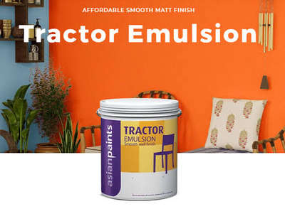 *Rental Painting -asian paints Tractor Emulsion*
Rental Painting -
If you need a quick, economical coat of paint for rental purpose -
Process 
- 2 coats of Paint -Tractor Emulsion -
If you have been using distemper, it is time you shifted to Tractor Emulsion. It ensures a smooth and lively finish to the wall at almost the same cost.