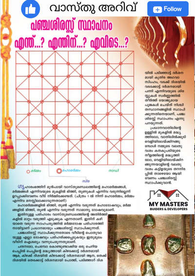 പഞ്ചശിരസ്സ് സ്ഥാപിക്കുന്നത് എന്തിന്? ഒരു സംശയ നിവാരണം. #vasthuconsulting  #vastutips  #vastudosh