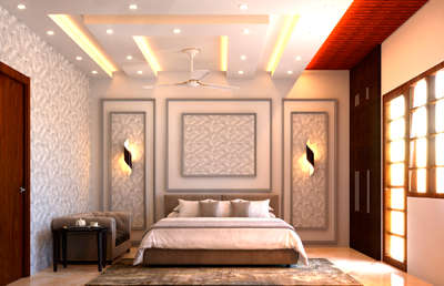 Master bedroom design. #MasterBedroom  #CelingLights  #FalseCeiling