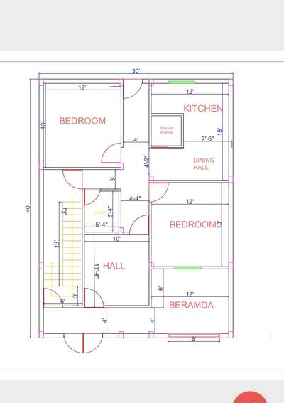 30*40 planing  #CivilEngineer  #Architect  #layout+elivation