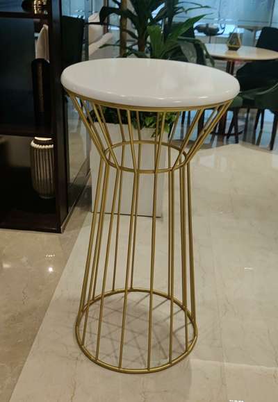 ms side table with gold coated