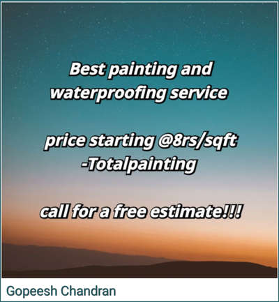 #Contractor #Painter #allkerala #WaterProofings