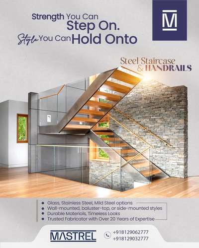 Your staircase shouldn’t just get you upstairs — it should make a statement.
At Mastrel Engineering, we build steel staircases and handrails that blend power, precision, and polish.

 Built to last. Designed to impress.
 mastrel.in

#handrails #handrailsteel #handrailworksinkochi , #handrailwork