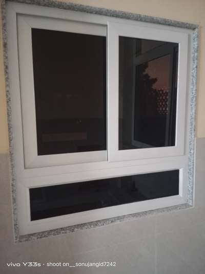 domal 2 track sliding window with fix glass