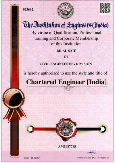 Chartered Engineer
Er Bilal Saif