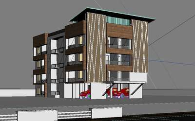 3d design #apartment  #keralahomedesign