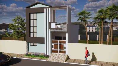 exterior elevation for 25'x 50' plan 
#exteriordesigns #3d #newdesigin #brickcladding