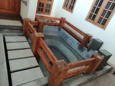 wood fencing pond