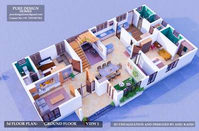 *3d Floor plan*
ഓരോ റൂമായി ഇന്റീരിയർ ചെയ്തെടുക്കാൻ എല്ലാവർക്കും കഴിഞ്ഞെന്നു വരില്ല.
അവർക്കുള്ള നല്ല ഒരു option ആണ് 3ഡി Floor പ്ലാൻ.
നമ്മുടെ വീടിന്റെ ഓരോ നിലയായി ആണ് ഇതു ചെയ്തെടുക്കുന്നത്.
ഓരോ റൂമികളിലെ furniture സ്ഥാനം, ബാക്കി ലഭ്യമാകുന്ന സ്ഥലം എത്രത്തോളം ഉണ്ടാകും, ഇതൊക്കെ ചുവരുകളിൽ ഡിസൈൻ സാധ്യത ഉണ്ടാകും, തുടങ്ങി എല്ലാ കാര്യങ്ങളും ഒറ്റ നോട്ടത്തിൽ മനസിലാക്കാനുള്ള വഴി.
ഇതു  തീർത്തും ഉപകാരപ്രദം.