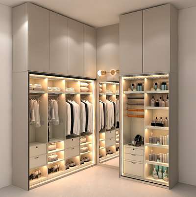 #L-dressingarea #lighting  #glassprofile  #wardrobe  #storage  #mirror  #interior design  #3D