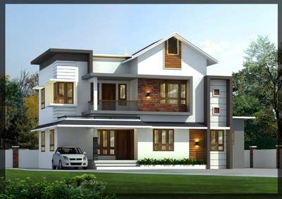 Budget home Design 🏠
2050sqft 
4 bhk Contemporary design 
Design and construction 
-------------------
Architect 
Cleint : 
construction : @eracreatio_developers