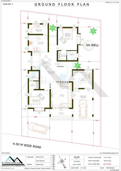 Plan_Site @ Peroorkada_Clint- Mr. Anil_North Facing 5 BHK_6 BHK # plan #House design #double storied #North facing #architecturedesigns