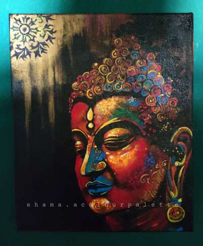 Buddha.
Acrylic painting on canvas.
12*10 inches of stretched canvas.
DM for orders
follow for more in Instagram @shama.acolourpalette
 
 #AcrylicPainting  #buddah   #paintingforsale