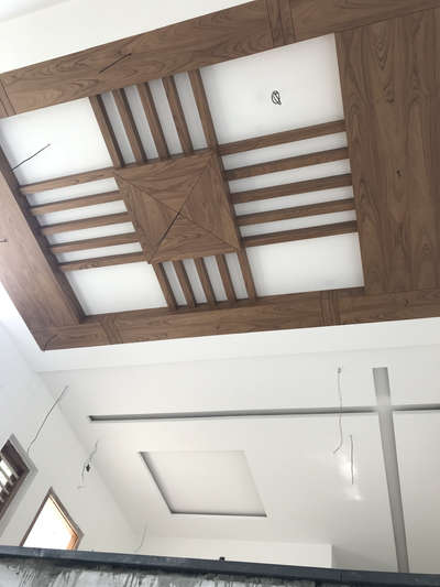 Gypsum ceiling with veneer #GypsumCeiling #InteriorDesigner #modern2023 #KeralaStyleHouse