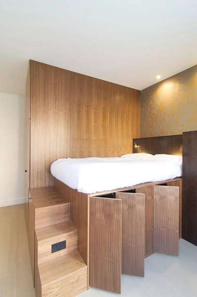 Bed with storage #BedroomDecor  #BedroomIdeas  #WoodenBeds  #ModernBedMaking