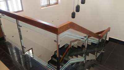 handrail steel work and wood work