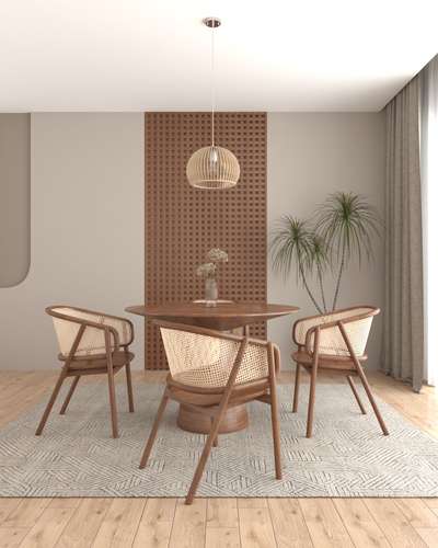 Dining space #InteriorDesigner #canefurniture #DiningChairs #diningdesign #Architectural&Interior