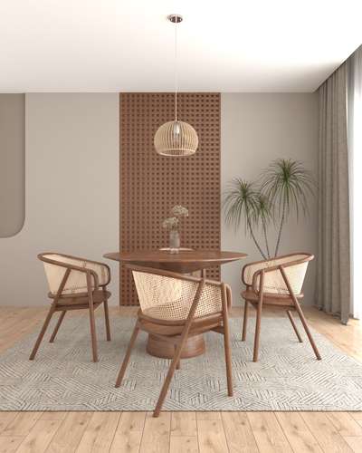 Dining space #InteriorDesigner #canefurniture #DiningChairs #diningdesign #Architectural&Interior