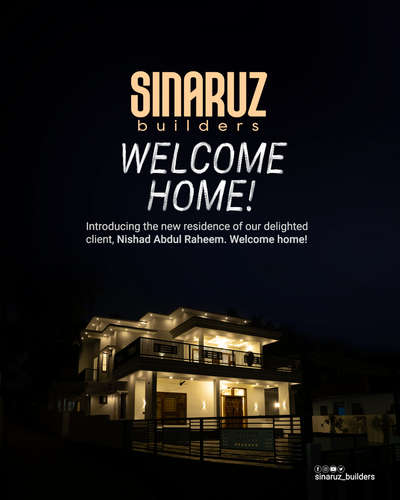Unlocking the doors to joy – handing over the keys to Nishad Abdul Raheem's dream home! 🗝️🏡 Welcome to a world of happiness. 


#newhome #Sinaruz #moderndesign #architecture #builders