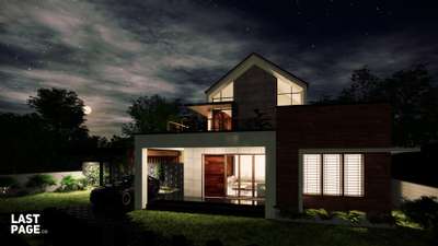 Night View - Modern Villa Design, Kannur.  www.lastpage.co