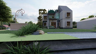 A simple sketch up work of a house done, { just a demo plan made by me and converted to 3D) #CivilEngineer #sketchupwork #FloorPlans