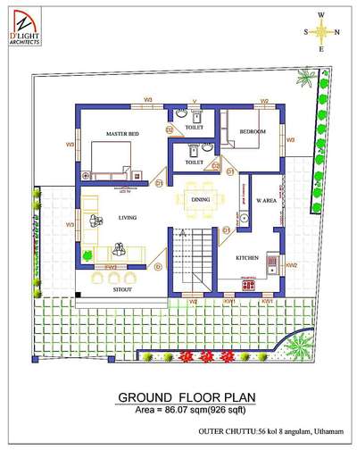 Residential Building Plan with Landscape  #LandscapeGarden #Landscape