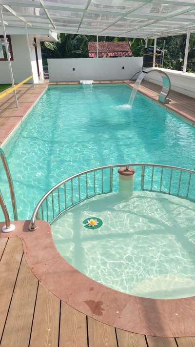 swimming pool size of 11m by 3m #pools #pathanmthitta #sandliner #redstone #fountain #waterfountains #france #kidspool #luxury #WaterFilter #aqua_marine #deckflooring #wpcflooring #pvcliner #asthetic