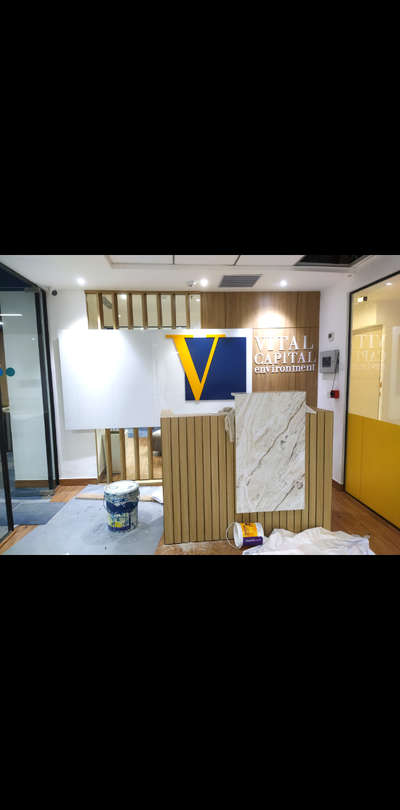 Contact me Any types of Interior Wood work service available 
  #newwork #OfficeRoom  #office  #Interior_Work  #interiores #cellings #partition  #office_table