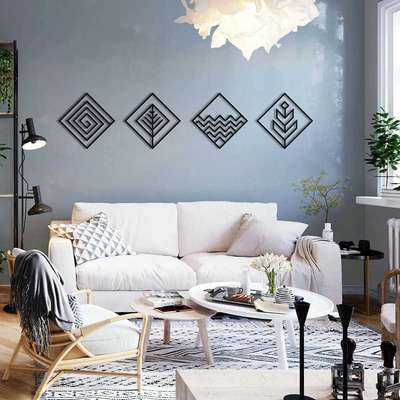 Highlight a room with a large metal wall art. A simple clean cut design which will embellish your space and elevate it to a whole new level.
#interior #decor #ideas #home #interiordesign #indian #colourful 
#decorshopping