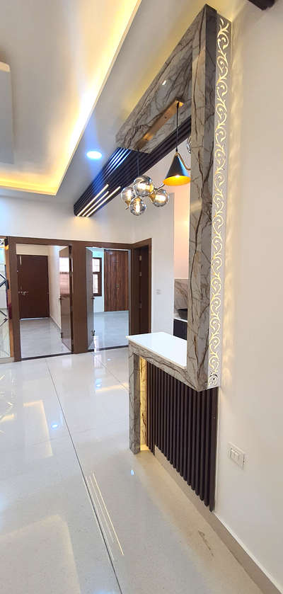 kitchen counter with nano marble top